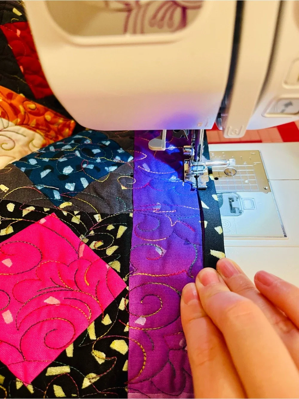 Handmade Rainbow Ombré Patchwork Quilt